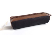 Quo Vadis - Trousse - Rectangle - S1829 - Bleu / marron - 20x6x4,5 cm Cuir pleine fleur de vachette - 1 compartiment(s)