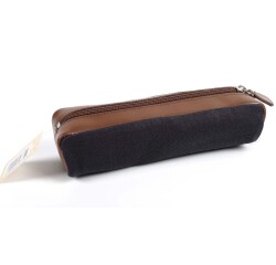 Quo Vadis - Trousse - Rectangle - S1829 - Bleu / marron - 20x6x4,5 cm Cuir pleine fleur de vachette - 1 compartiment(s)