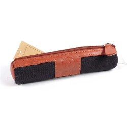 Quo Vadis - Trousse - Ronde - S1829 - Orange - 17x3,5 cm - Cuir pleine fleur de vachette - 1 compartiment(s)