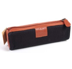 Quo Vadis - Trousse - Trapèze - S1829 - Orange - 22x06x8,5 cm - Cuir pleine fleur de vachette - 1 compartiment(s)
