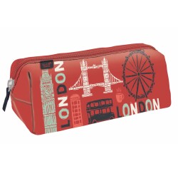 Quo Vadis - Trousse scolaire - Triangle - Cities - London - 23x8x8 cm Toile (polyester) - 1 compartiment(s)