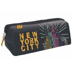 Quo Vadis - Trousse scolaire - Triangle - Cities - New York - 23x8x8 cm Toile (polyester) - 1 compartiment(s)