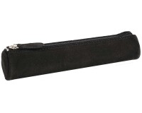 Quo Vadis - Trousse - Ronde - Velours - Noir - 17x3,5 cm Cuir de vachette suédé - 1 compartiment(s)