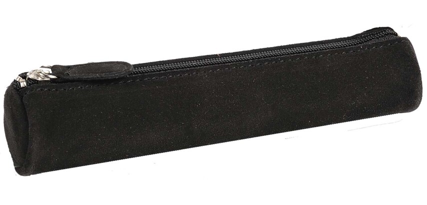 Quo Vadis - Trousse - Ronde - Velours - 17x3,5 cm Cuir de vachette suédé - 1 compartiment(s)