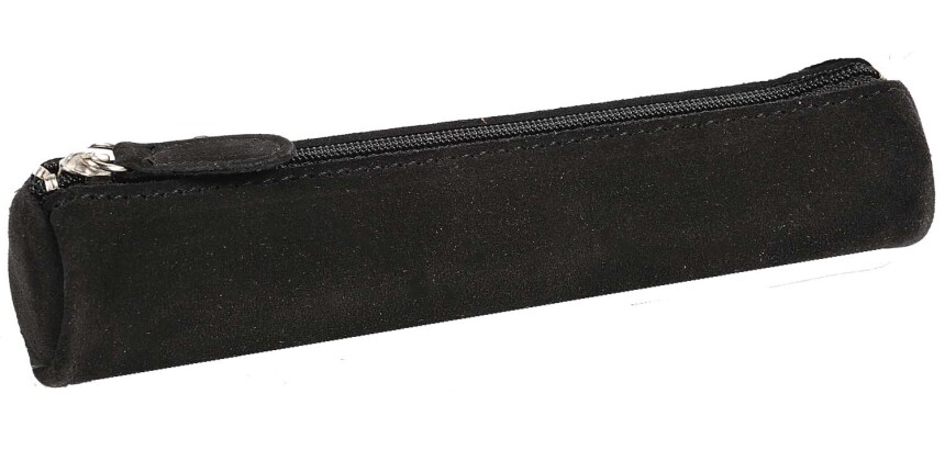 Quo Vadis - Trousse - Ronde - Velours - 17x3,5 cm Cuir de vachette suédé - 1 compartiment(s)