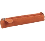 Quo Vadis - Trousse - Ronde - Velours - 17x3,5 cm Cuir de vachette suédé - 1 compartiment(s)