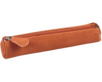 Quo Vadis - Trousse - Ronde - Velours - 17x3,5 cm Cuir de vachette suédé - 1 compartiment(s)
