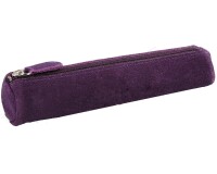 Quo Vadis - Trousse - Ronde - Velours - 17x3,5 cm Cuir de vachette suédé - 1 compartiment(s)