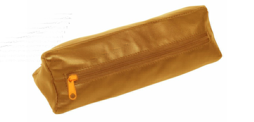 Quo Vadis - Trousse - Triangle - Merinos - 22x7x7 cm Cuir pleine fleur de porc - 3 compartiment(s)