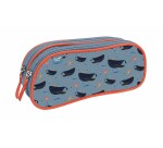 Quo Vadis - Trousse scolaire - Rectangle - Animascot - Baleine - Toile (polyester) - 2 compartiment(s)