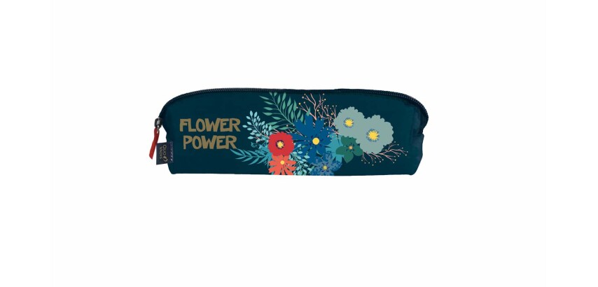 Quo Vadis - Trousse scolaire - Rectangle - Jungle spirit - Flower - 19x4,7x4,7 cm Toile (polyester) - 1 compartiment(s)