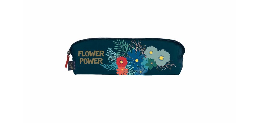 Quo Vadis - Trousse scolaire - Rectangle - Jungle spirit - Flower - 19x4,7x4,7 cm Toile (polyester) - 1 compartiment(s)