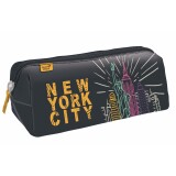 Quo Vadis - Trousse scolaire - Triangle - Cities - 23x8x8 cm - Toile (polyester) - 1 compartiment(s) -  par 8