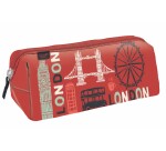 Quo Vadis - Trousse scolaire - Triangle - Cities - 23x8x8 cm - Toile (polyester) - 1 compartiment(s) -  par 8