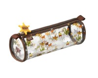 Quo Vadis - Trousse scolaire - Ronde - Louise & Arthur - Cowboy - 23x8x8 cm Toile (polyester) - 1 compartiment(s)