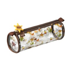 Quo Vadis - Trousse scolaire - Ronde - Louise & Arthur - Cowboy - 23x8x8 cm Toile (polyester) - 1 compartiment(s)