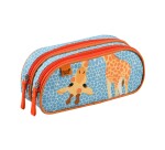Quo Vadis - Trousse scolaire - Rectangle - Animascot - Girafe - Toile (polyester) - 2 compartiment(s)