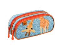 Quo Vadis - Trousse scolaire - Rectangle - Animascot - Girafe - Toile (polyester) - 2 compartiment(s)
