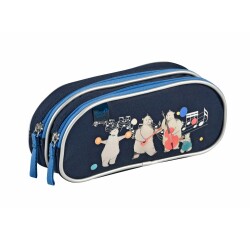 Quo Vadis - Trousse scolaire - Rectangle - Animascot - Assortiment - Toile (polyester) - 2 compartiment(s)