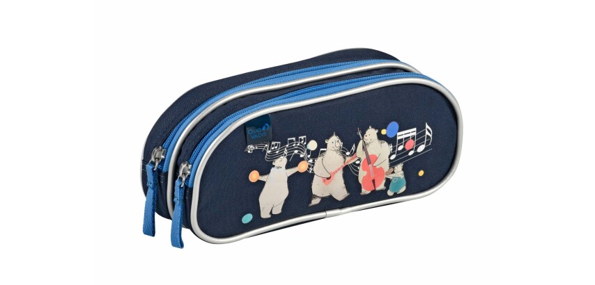 Quo Vadis - Trousse scolaire - Rectangle - Animascot - Assortiment - Toile (polyester) - 2 compartiment(s)