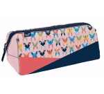 Quo Vadis - Trousse scolaire - Triangle - Butterfly - 23x8x8 cm - Toile (polyester) - 1 compartiment(s) -  par 8