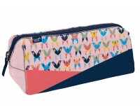 Quo Vadis - Trousse scolaire - Triangle - Butterfly - 23x8x8 cm - Toile (polyester) - 1 compartiment(s) -  par 8
