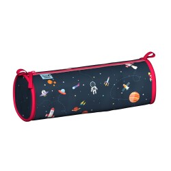 Quo Vadis - Trousse scolaire - Ronde - Cosmos - 23x8x8 cm - Toile (polyester) - 1 compartiment(s) -  par 8