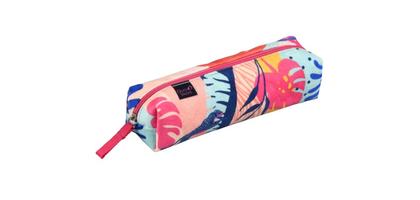 Quo Vadis - Trousse scolaire - Rectangle - Jungle spirit - 19x4,7x4,7 cm - Toile (polyester) - 1 compartiment(s) -  par 8