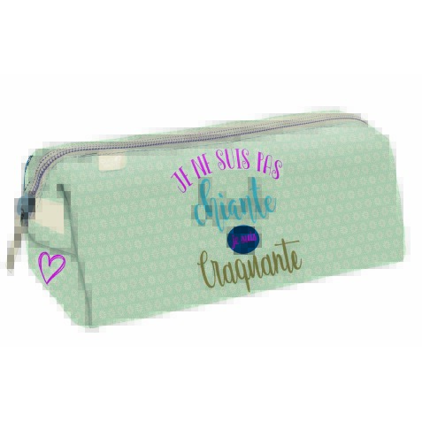 Quo Vadis - Trousse scolaire - Triangle - Words - 23x8x8 cm - Toile (polyester) - 1 compartiment(s) -  par 8