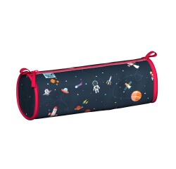 Quo Vadis - Trousse scolaire - Ronde - Cosmos - Espace - 23x8x8 cm Toile (polyester) - 1 compartiment(s)