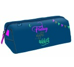 Quo Vadis - Trousse scolaire - Triangle - Words - Friday night - 23x8x8 cm Toile (polyester) - 1 compartiment(s)
