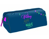 Quo Vadis - Trousse scolaire - Triangle - Words - Friday night - 23x8x8 cm Toile (polyester) - 1 compartiment(s)