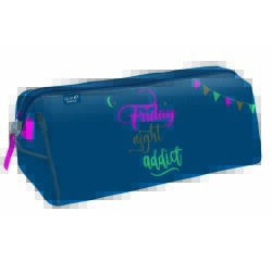 Quo Vadis - Trousse scolaire - Triangle - Words - Friday night - 23x8x8 cm Toile (polyester) - 1 compartiment(s)