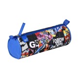 Quo Vadis - Trousse scolaire - Ronde - Graffiti - 23x8x8 cm - Toile (polyester) - 1 compartiment(s) -  par 8