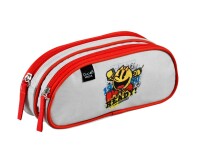 Quo Vadis - Trousse scolaire - Rectangle - Pac man - Ready - Toile (polyester) - 2 compartiment(s)