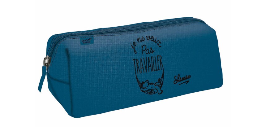 Quo Vadis - Trousse scolaire - Triangle - Shaman - TRAVAILLER - 23x8x8 cm Toile (polyester) - 1 compartiment(s)