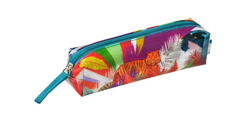 Quo Vadis - Trousse scolaire - Rectangle - Jungle spirit - Arc en ciel - 19x4,7x4,7 cm Toile (polyester) - 1 compartiment(s)