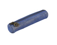 Quo Vadis - Trousse - Ronde - Julo - Bleu marine - 17x3,5 cm Cuir de vachette suédé - 1 compartiment(s)