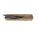 Quo Vadis - Trousse - Ronde - Julo - 17x3,5 cm Cuir de vachette suédé - 1 compartiment(s)