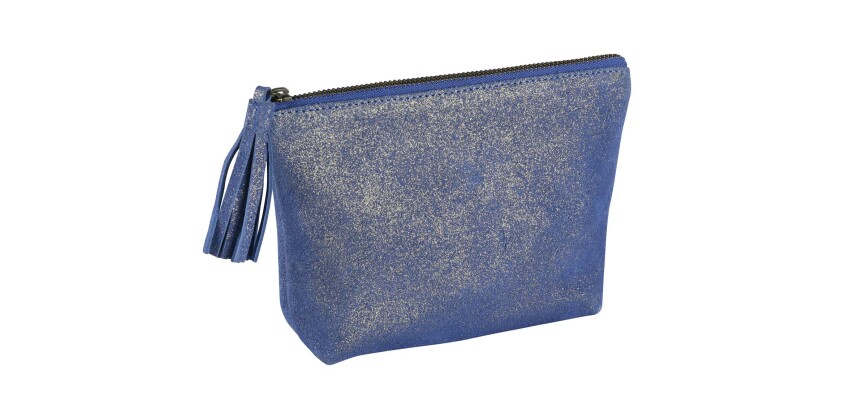 Quo Vadis - Trousse - Rectangle - Julo - 18x15 cm Cuir de vachette suédé - 1 compartiment(s)