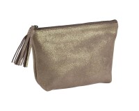 Quo Vadis - Trousse - Rectangle - Julo - Beige - 18x15 cm Cuir de vachette suédé - 1 compartiment(s)