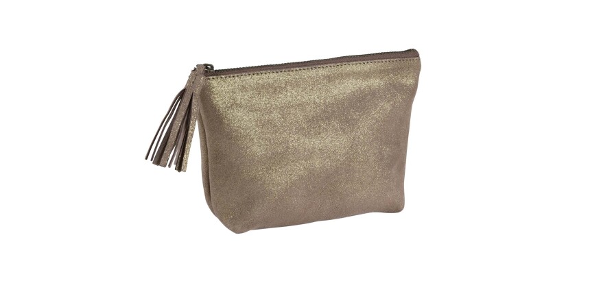 Quo Vadis - Trousse - Rectangle - Julo - 18x15 cm Cuir de vachette suédé - 1 compartiment(s)