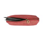 Quo Vadis - Trousse - Triangle - Julo - 21x6,5x6,5 cm Cuir de vachette suédé - 1 compartiment(s)