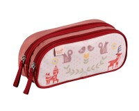 Quo Vadis - Trousse scolaire - Rectangle - Animascot - scandinavia - Toile (polyester) - 2 compartiment(s)
