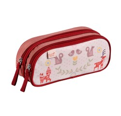 Quo Vadis - Trousse scolaire - Rectangle - Animascot - scandinavia - Toile (polyester) - 2 compartiment(s)