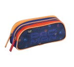 Quo Vadis - Trousse scolaire - Rectangle - Pac man - Néon - Toile (polyester) - 2 compartiment(s)