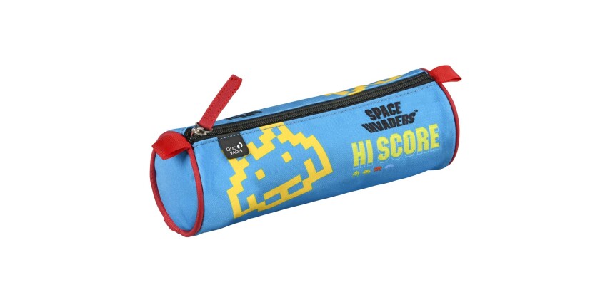 Quo Vadis - Trousse scolaire - Ronde - Space invaders - Score - 23x8x8 cm Toile (polyester) - 1 compartiment(s)