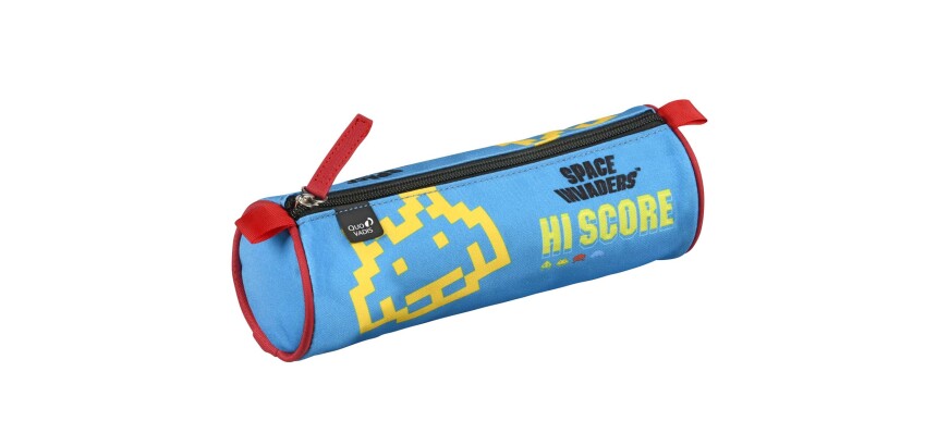 Quo Vadis - Trousse scolaire - Ronde - Space invaders - Score - 23x8x8 cm Toile (polyester) - 1 compartiment(s)