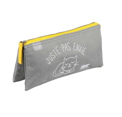 Quo Vadis - Trousse scolaire - Rectangle - Shaman - Pas envie - 22,5x11x6 cm Toile (polyester) - 3 compartiment(s)