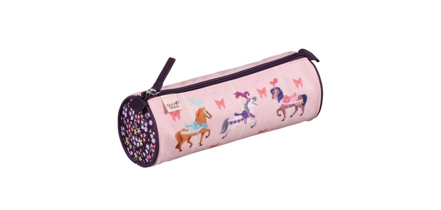 Quo Vadis - Trousse scolaire - Ronde - Louise & Arthur - carrousel - 23x8x8 cm Toile (polyester) - 1 compartiment(s)